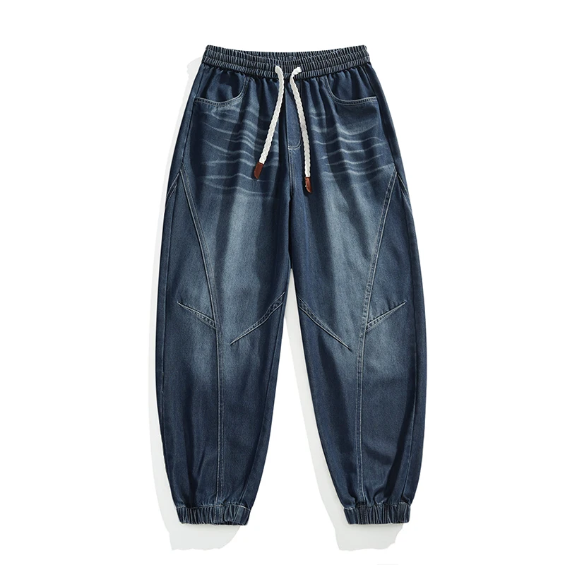 Primavera e outono moda masculina calças de perna larga casual workwear jeans, juventude conforto calças compridas versátil masculino caro calças masculinas