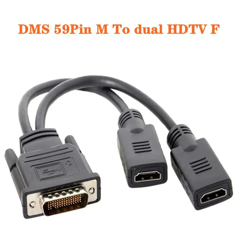 DMS 59 Pin to Dual DP/HDMI Compatible Female Adapter Cable 1/2 High-Definition Computer Monitor Projection Connection Cable