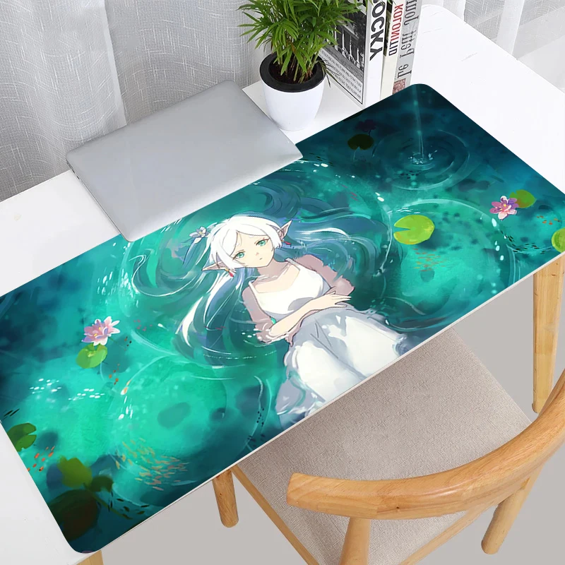Hot Mouse Pads Large Extended Non Slip Gamer Desk Mat anime F-frieren Beyond Journey End kawaii