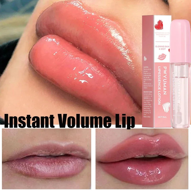 Instantâneo Volumising Óleo Essencial, Lip Plump, Elasticidade Aumentar, Reduzir Linhas Finas, Reparar Nourish, Beleza Sexy, Lip Care