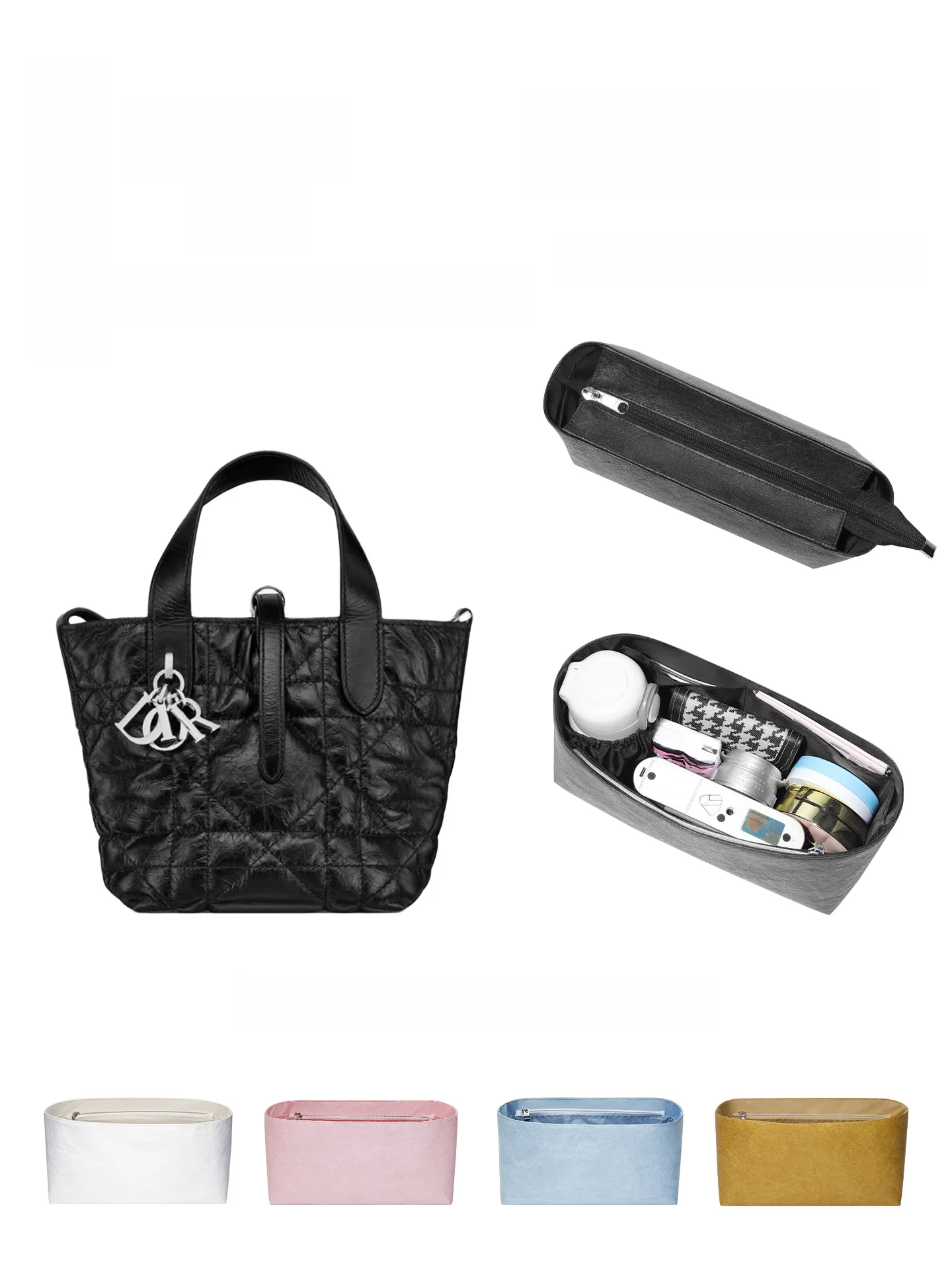 ultra-lightweight-indigenous-dupont-paper-inner-bag-for-toujours-black-vertical-tote-cosmetic-bag-with-same-color-design