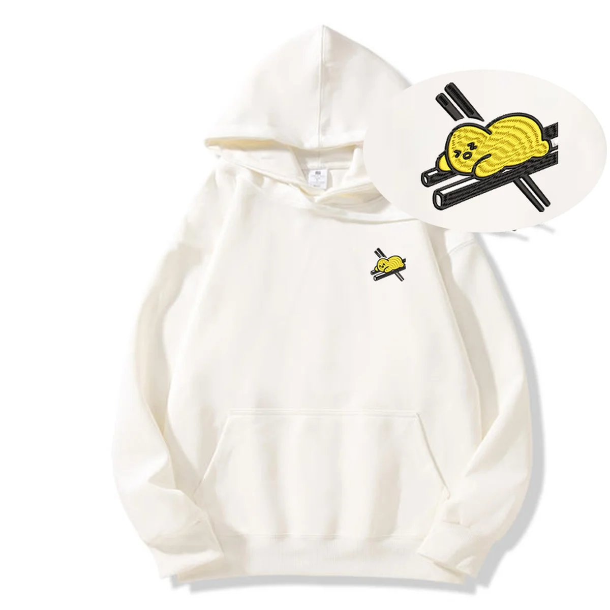 

Lazy Egg Embroidery Hoodie Y2K Streetwear for Men Women - man clothing sudaderas Entertainment Embroideried Sweatshirt Hoodies