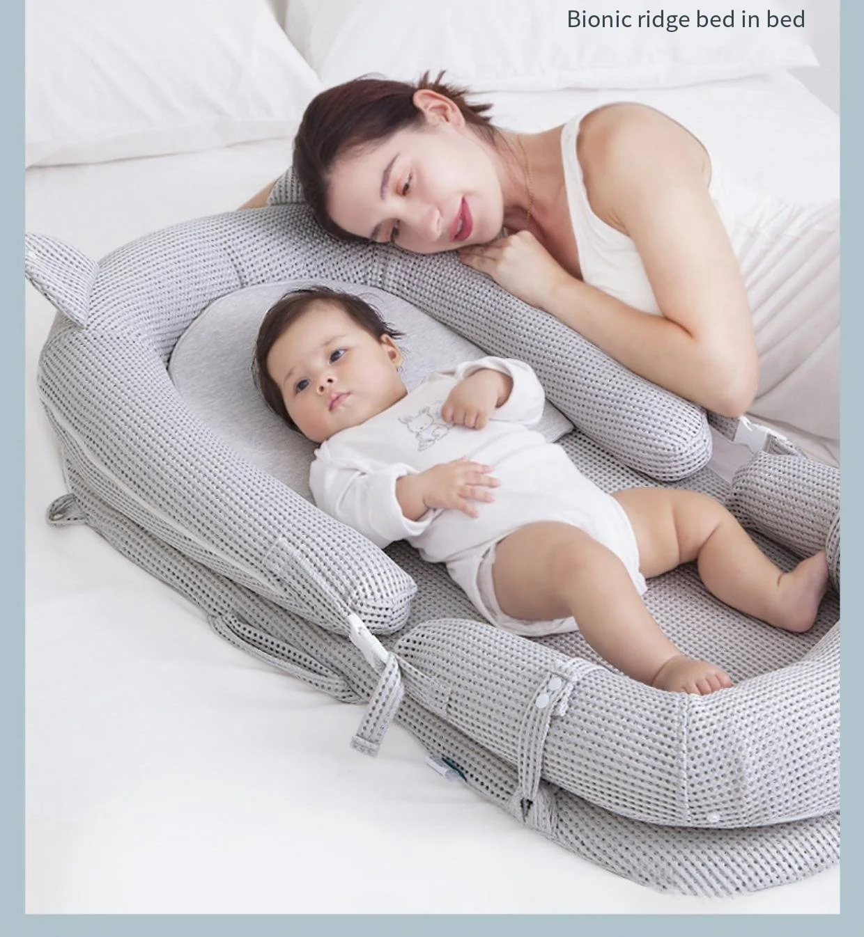 Baby Nest for Co Sleeping Newborn Baby Lounger Cotton Breathable Adjustable Baby Crib In Bed Portable