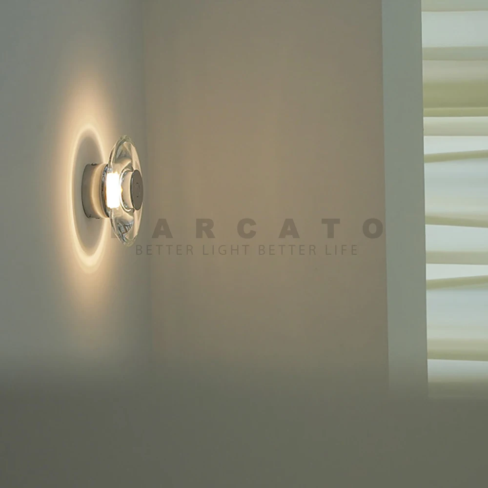 

Luxury Designer Spain Crystal LED Wall Lamp Modern Simple round Light for Bedroom Bedside Living Room Corridor Background