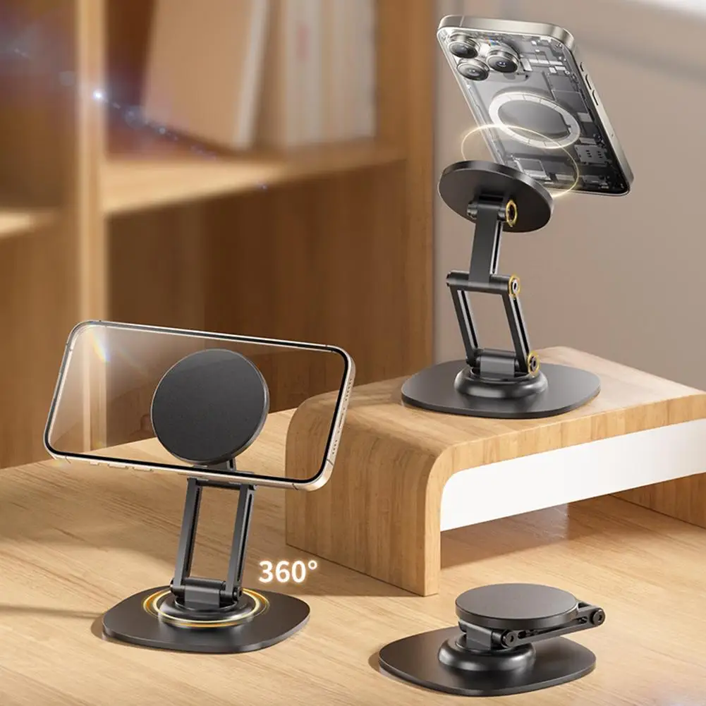 

For Stand Holder For Desk With 360° Rotating Aluminium Alloy Magnetic Desktop Phone Stand For 16 15 14 13 T4x3