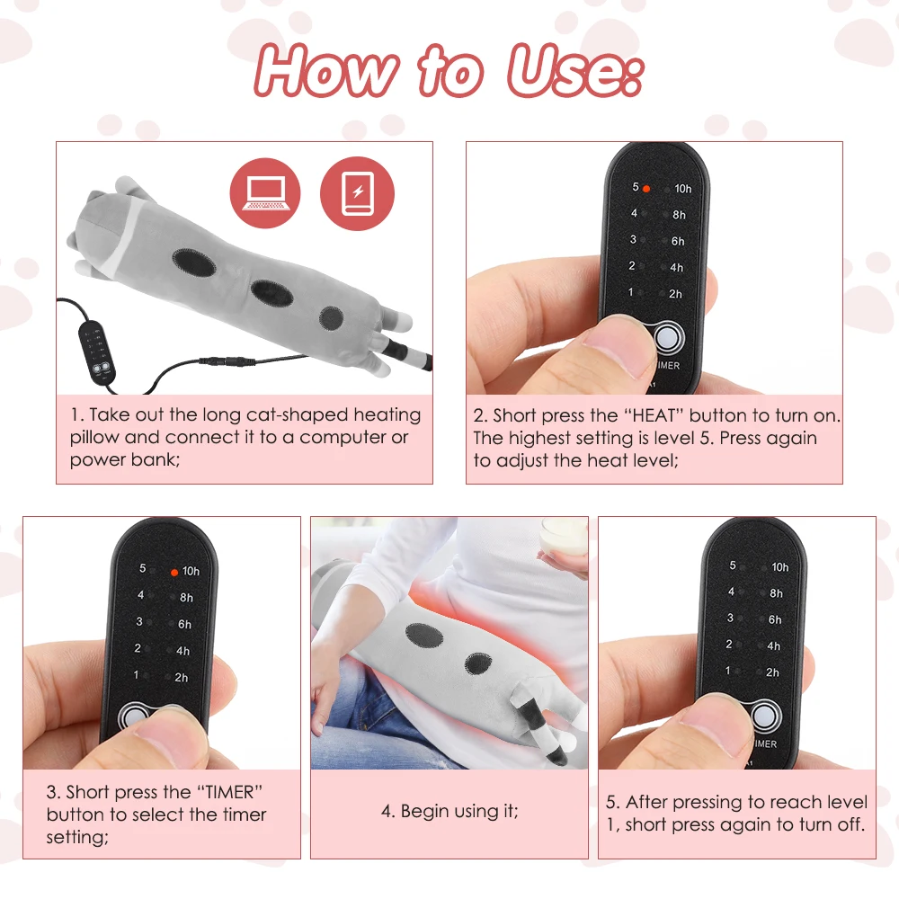 المحمولة لطيف محشوة الحيوان لوحة الحرارة الحيض المغص سخان التشنجات فترة الرقبة الكتف لتخفيف الآلام الساخن ضغط لوحة التدفئة