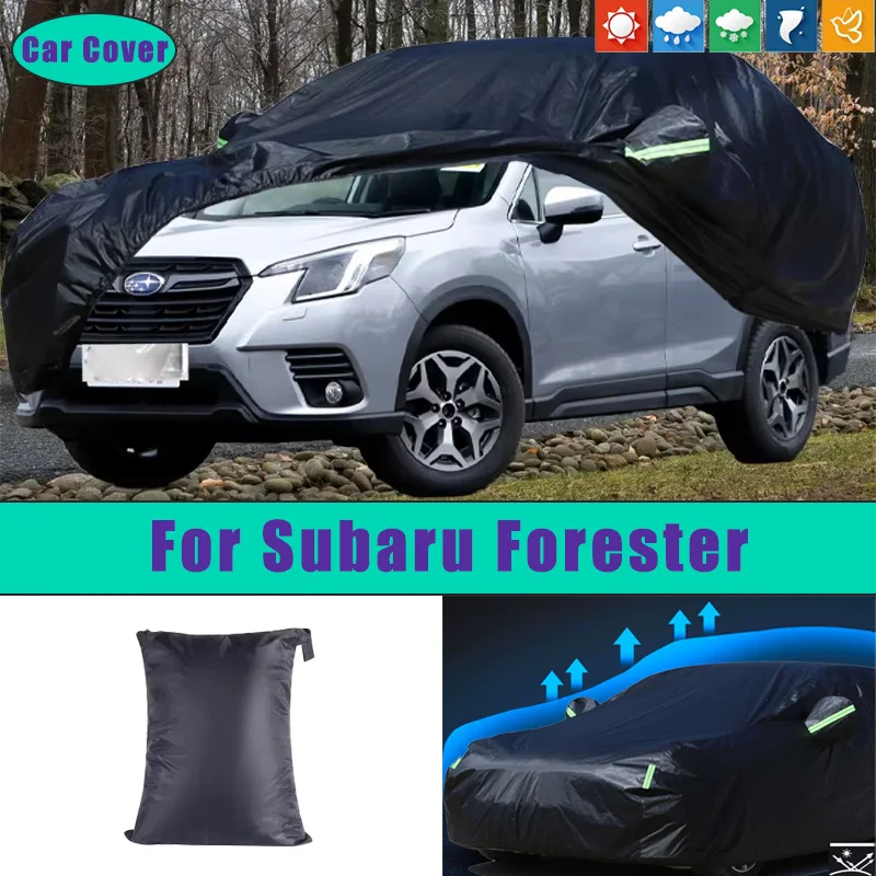 أغطية خارجية كاملة للسيارة في الهواء الطلق مقاومة للماء والغبار والشمس والمطر والثلج وحماية ملحقات السيارة الخارجية لسوبارو فورستر #1