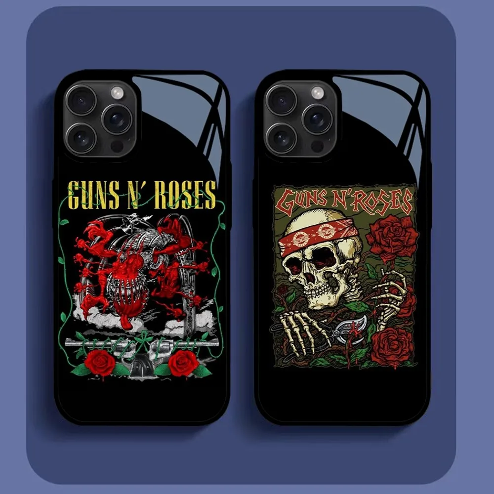 G-Guns N Roses Good Time Phone Case For iPhone16 15 14 13 12 11 Pro Xs Max Mini XR X 7 8 Plus luxury Mirror Hard Funda