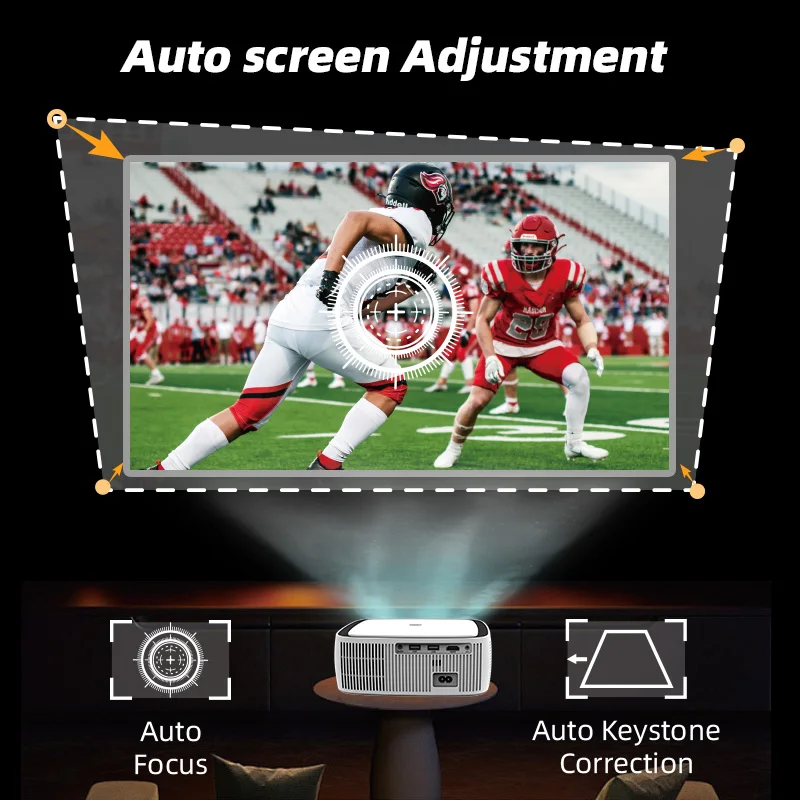 July008 Outdoor Smart Mini Led Portable Projector Proyector Smart Home Theater Video 4k Movie  Projector Android Wifi Phone Proy