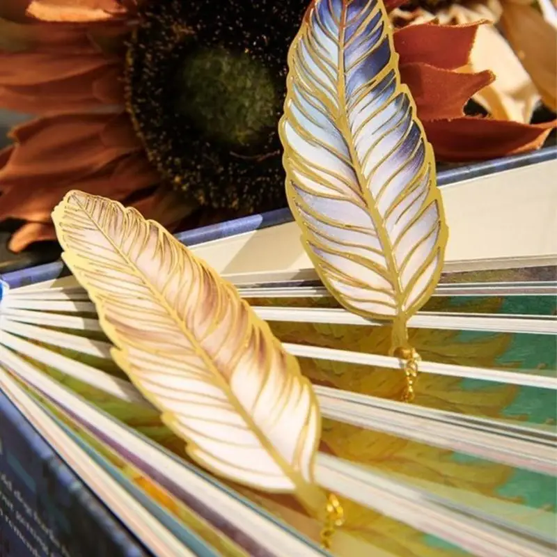 Y5JB 4 ПК/SET Creative Bookmarks Peather Page Marker