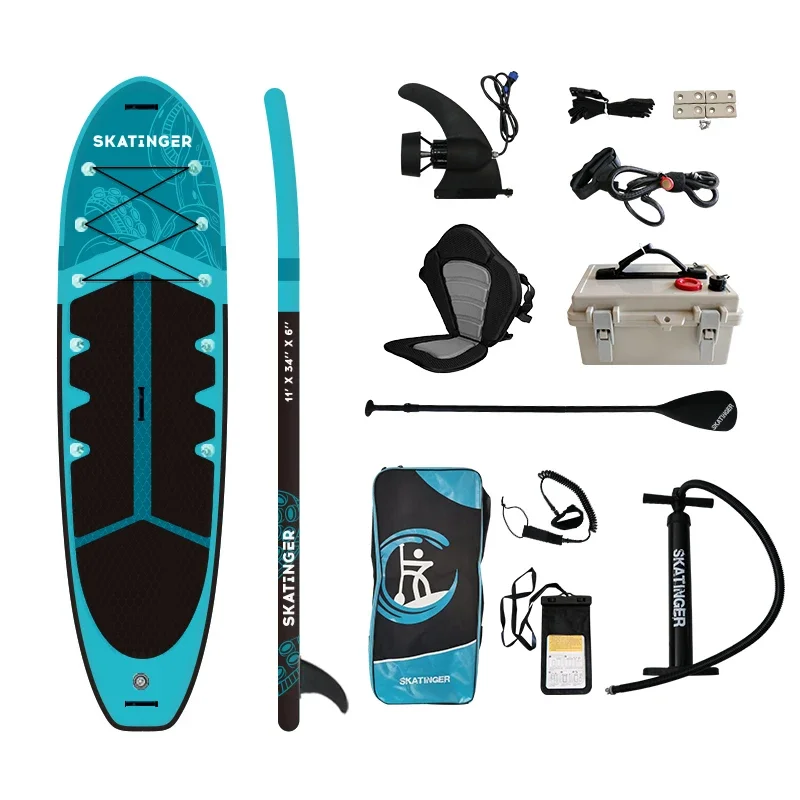 

Wholesale Electric Sup Board 11' Stand Up Paddle Board Inflatable Paddle Surf Waterplay Surfing Jet Surf Electric Surfboard