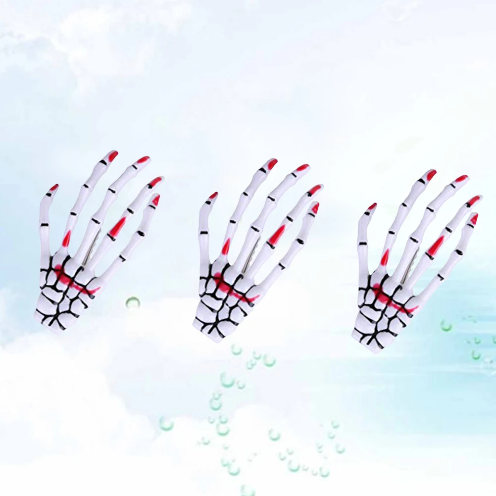 

3Pcs Claw Hair Clip Creative Skull Hairpin Punk Hair Accessory Women Styling Tool