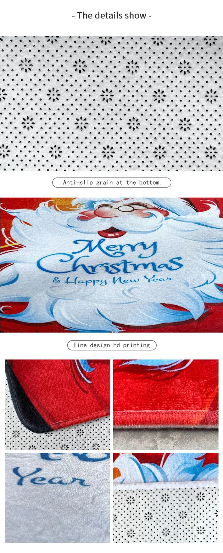 Merry Christmas Indoor Door Mat Non Slip Bathroom Bedroom Kitchen Rug Polyester Home Decor Carpet Washable Floor Mats