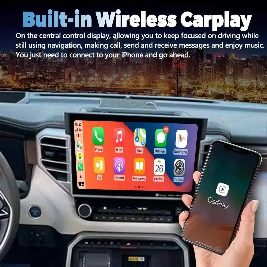 13.3inch Screen For Toyota Tundra 2022-2024 Multimedia Player Car Radio GPS Navigation Carplay Android Autoradio Stereo HeadUnit