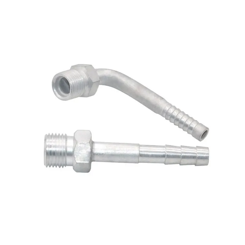 Car Air Conditioning Pipe R12 Outer Thread Straight Curve Joint Connector 1pc