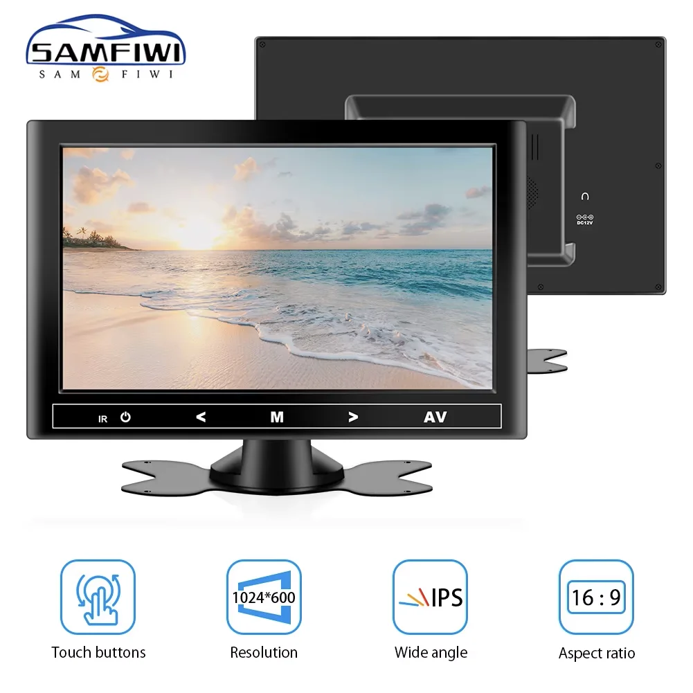 

9-дюймовый IPS автомобильный монитор с одним экраном 7 дюймов HD реверсивный автомобильный видеорегистратор для грузовика, автобуса, автофургона с прицепом, фургона для тяжелых условий эксплуатации