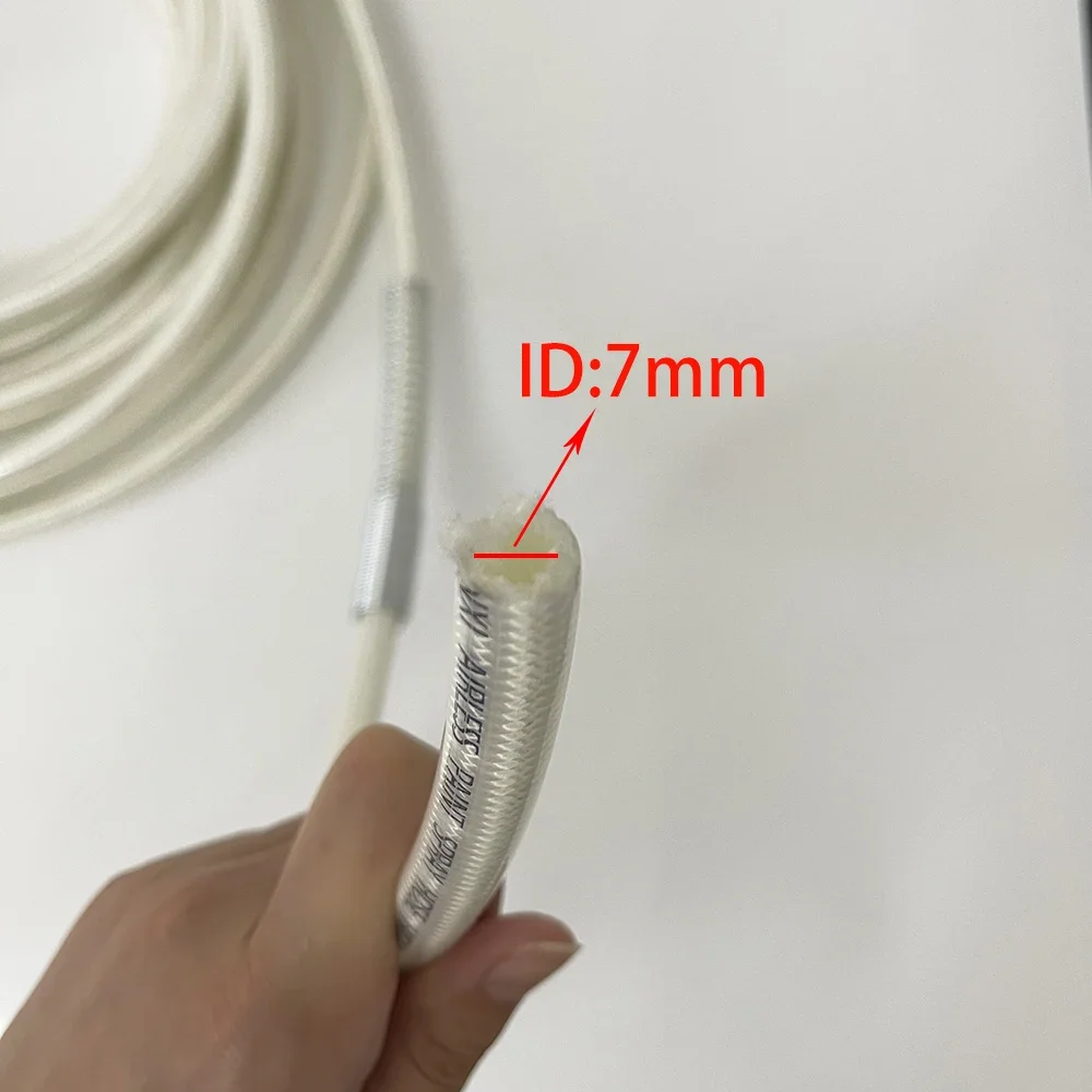 0.5/1/2/3/5/7/8/10/13/15/18/20/25/30/35/40M White and Transparent 7250PSI High-pressure Airless Spray Hose 1/4 Interface