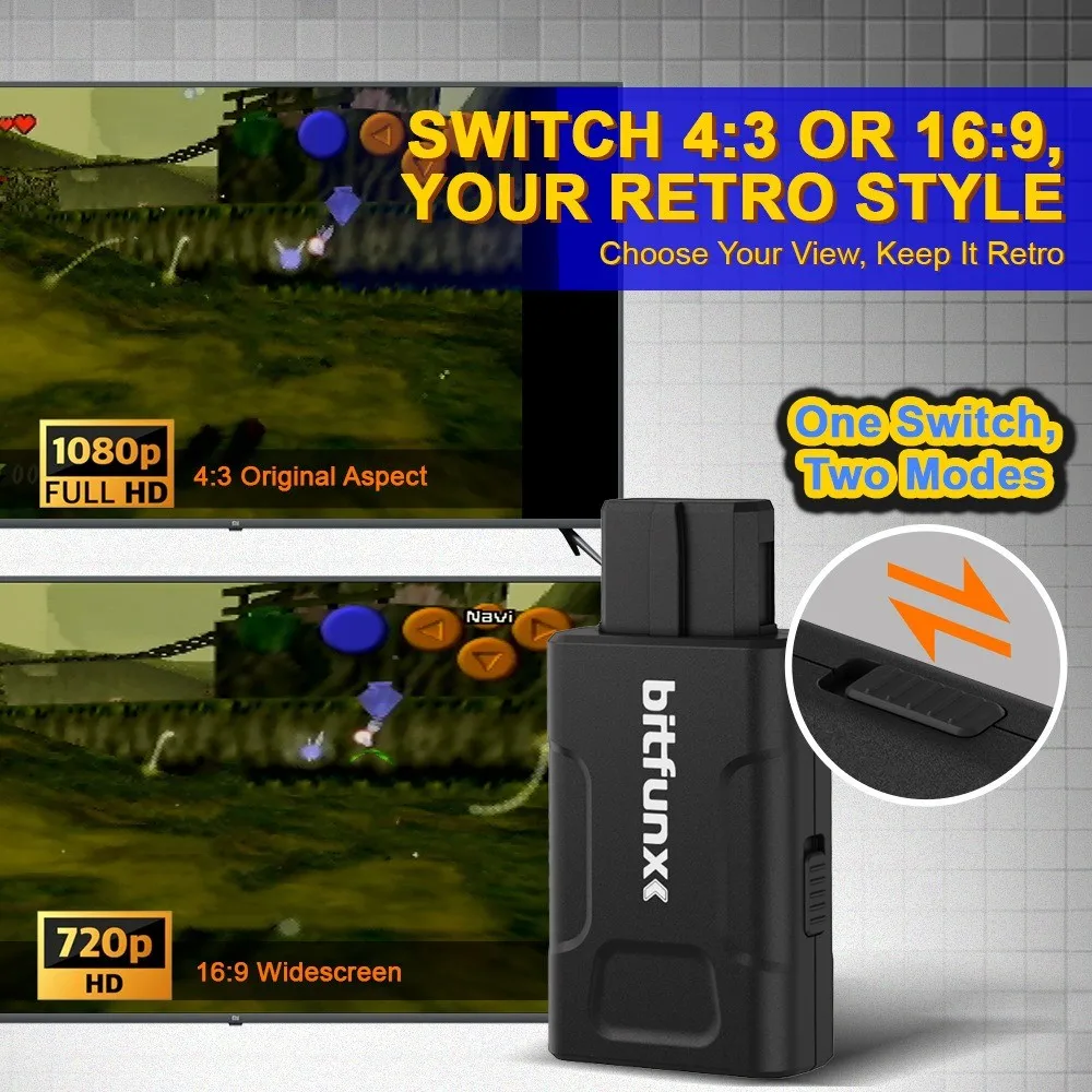 Small 720P 1080P HDMI Adapter For Nintendo Gamecube/N64 to HDMI Video Adapter Converter 4:3/16:9 Aspect For SNES/SFC Console