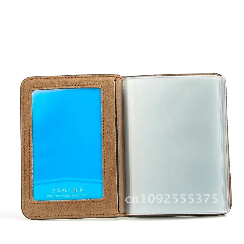 Pilots Credit Card PU Leather Holder High Quality Special Crew Men Folder Fight Licence Case Bag Best Gift