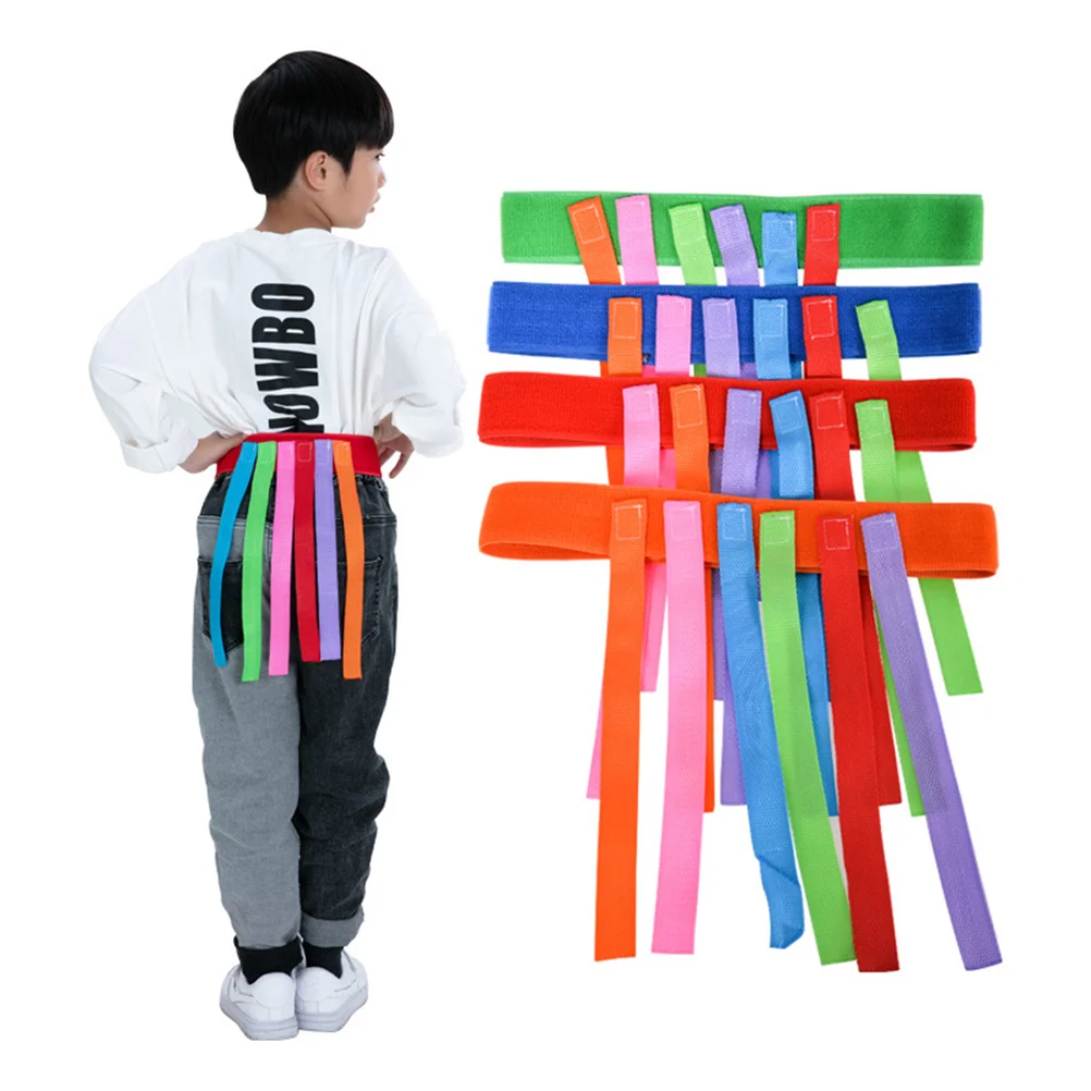 4 Pcs Football Training Equipment Kid Game Belts Tail Catch Toy Sports Funny Games Fitness