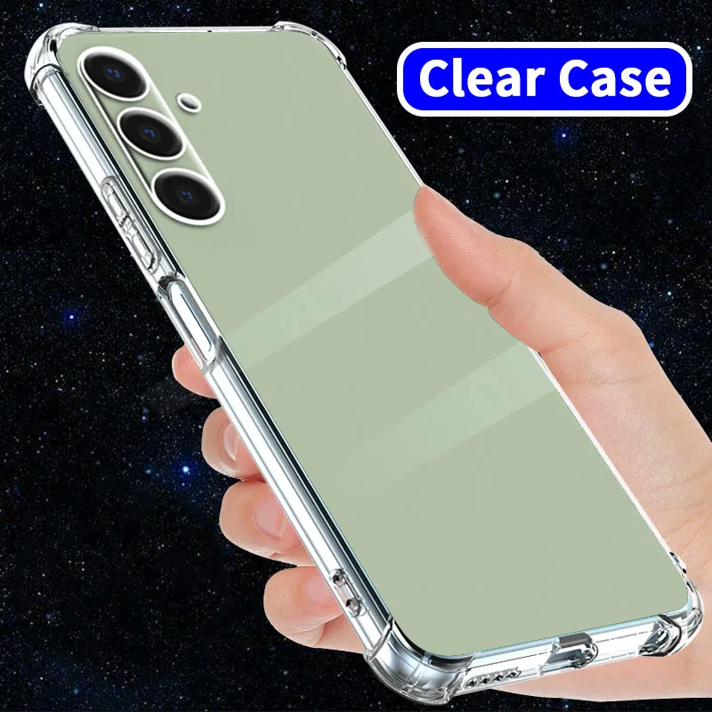 Shockproof Clear Soft Back Case For Samsung Galaxy S24 S24Ultra S24Plus S24FE Transparent Phone Cases Covers