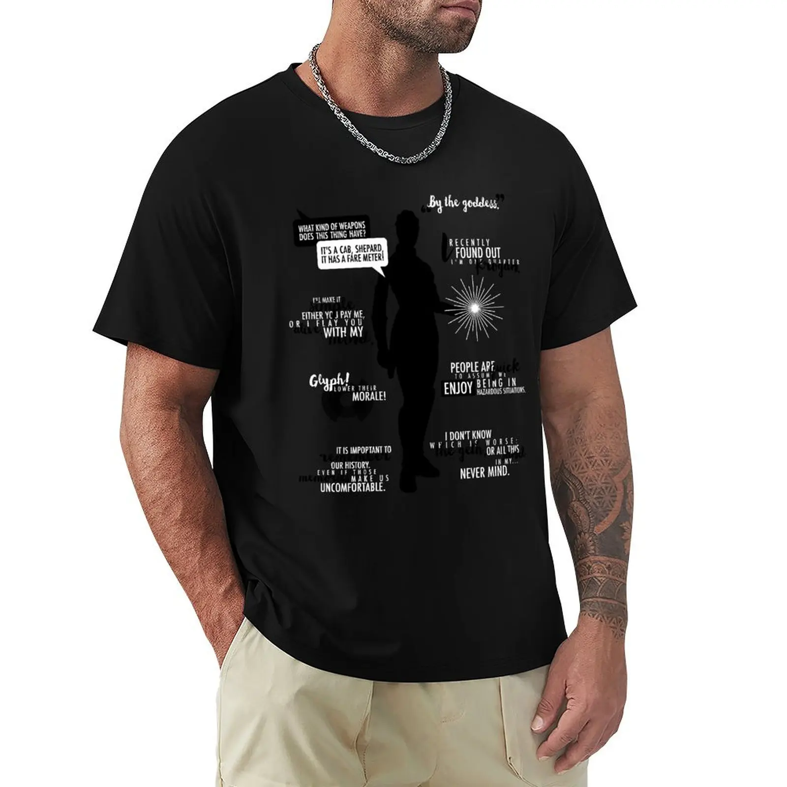 Mass Effect: Liara T'Soni T-Shirt Running Gym Short Sleeve Sports Tee
