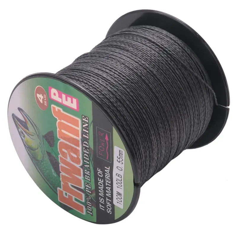 ABKV-Frwanf 4X 4 Strand 100M PE Braided Fishing Line 4 Strand Super Strong Multifilament Thread For Fishing Carp 100LB