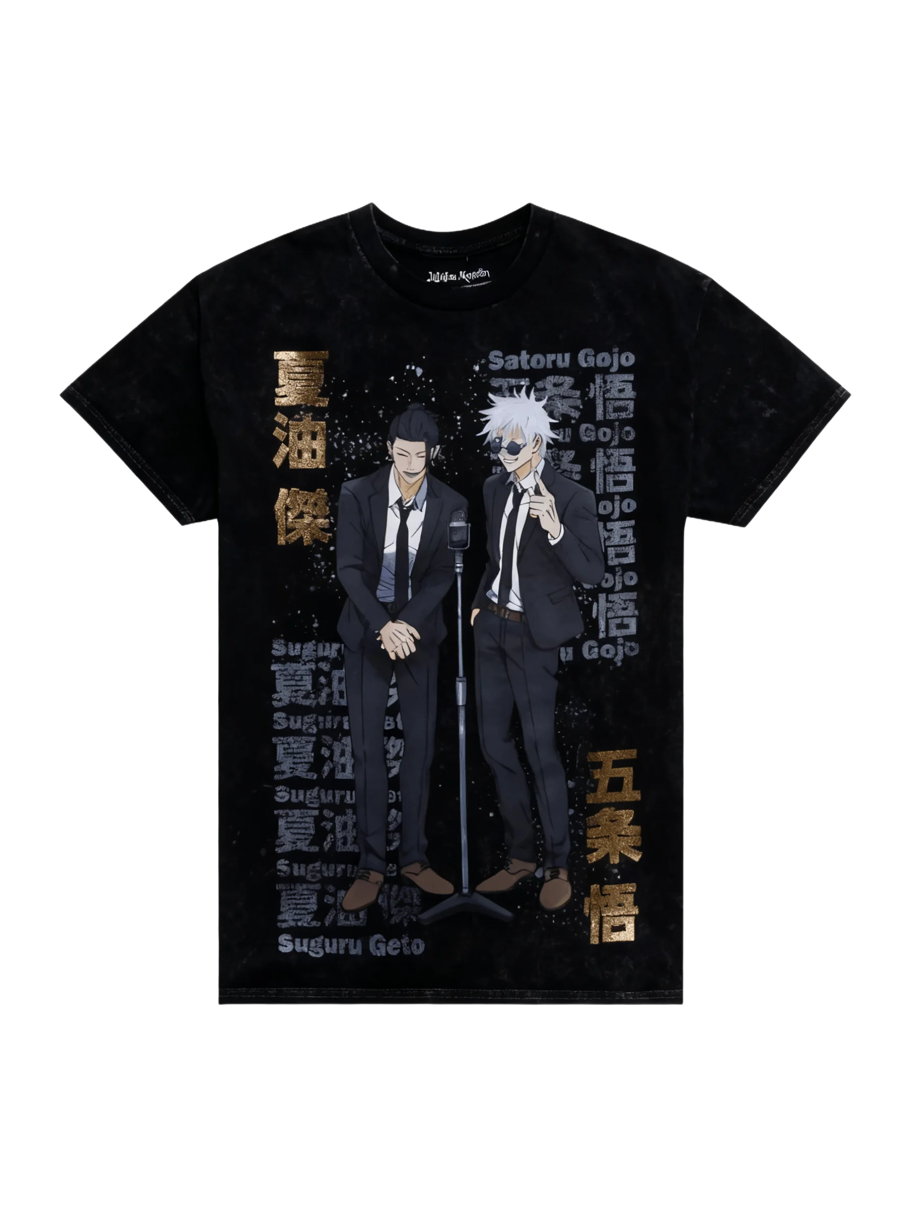 Jujutsu Kaisen Gojo & Geto Camiseta de verano de algodón para hombres y mujeres, camiseta informal holgada de moda de gran tamaño, camiseta de manga corta Unisex