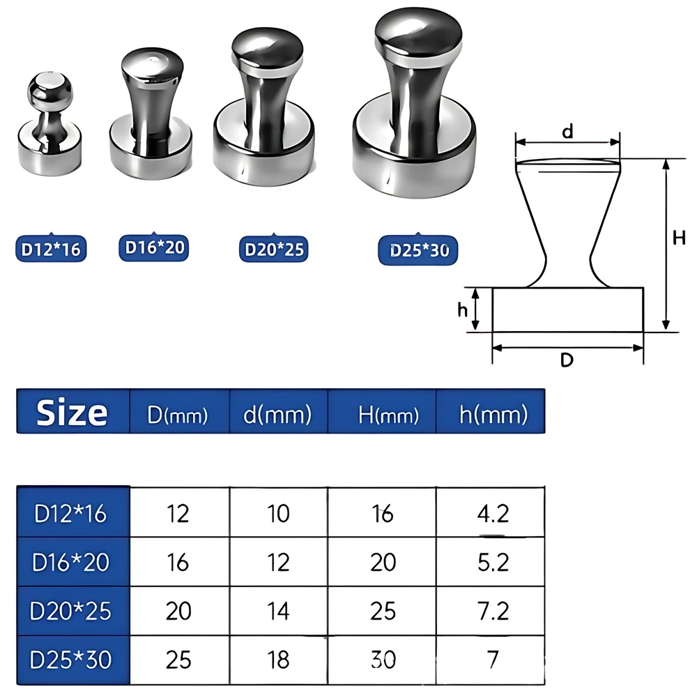 Pin tekan magnetik Neodymium Sucker Pin dorong logam Thumbtack untuk kulkas papan putih Pin tekan magnetik kantor kuat