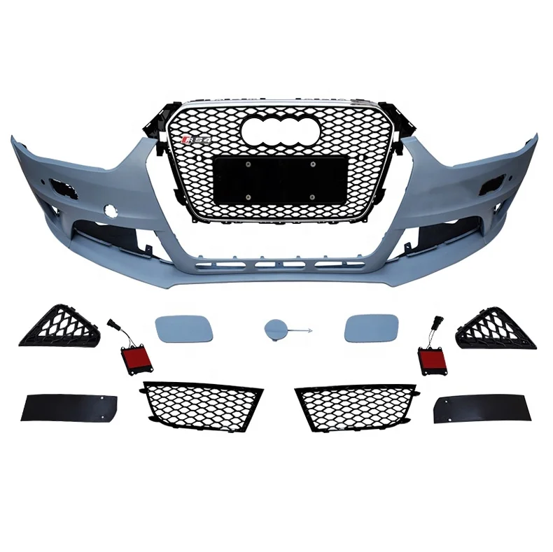 

Car bumper with grill for Audi A4 S4 B8.5 Car Bodykit for Audi A4 S4 RS4 Front bumper for Audi 2013 2014 2015 2016