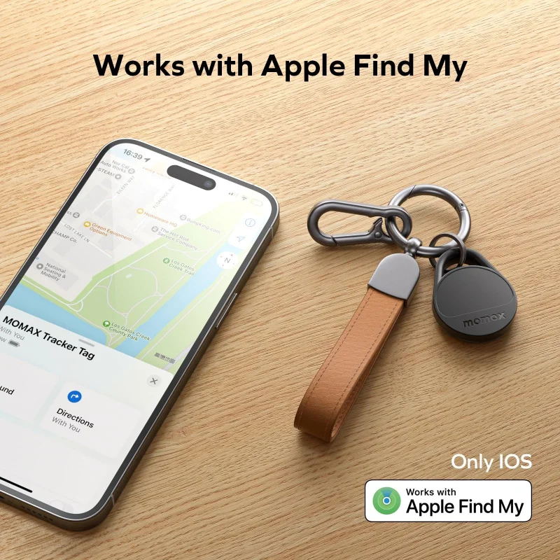 Momax Smart Airtag Bluetooth 5.3 GPS Tracker Work with Android iOS System Air Tag Tracker Mini Locator Kids Bag Key Wall Finder
