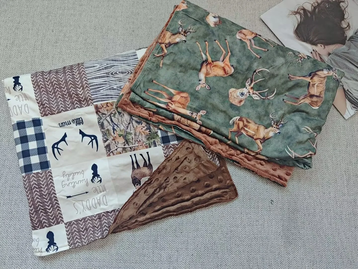 z814-06 BL0104 Wholesale New Arrival Matching blanket western deer baby blankets newborn bedding baby blanket kids clothes boys