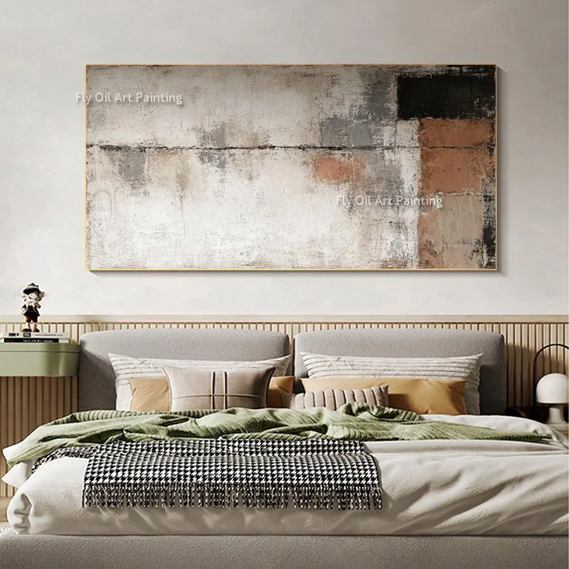 Handpainted Original Palette Knife Oil Art, Heavy 3D Neutral Tones Seascape Artwork, Thick Paint Canvas Wall Decoration