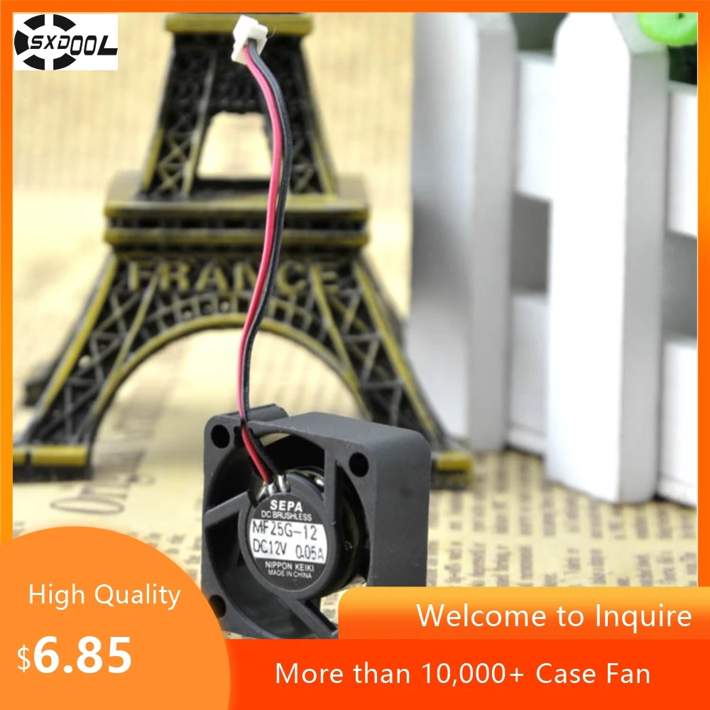 Untuk SEPA 2510 MF25G-12 12V 0.05A Kipas Pendingin Peralatan Mikro Elektronik Kecil, PCB, dan Perangkat Ringkas