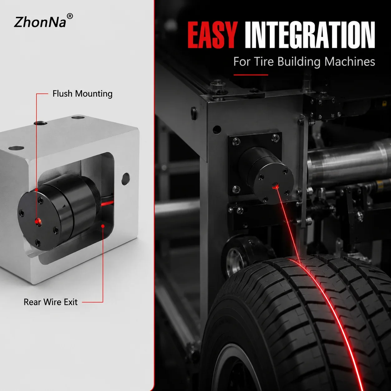 Professional650nm Red Line Laser Module for Tire Building Machine Radial Tire Alignment Industrial Positioning Laser Light 100mW
