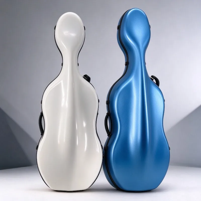 Mobile Cello Case with Wheels Silent Waterproof 4/4 Cello Box with Handle Large Capacity Storage Bag Portable Instrument Bags