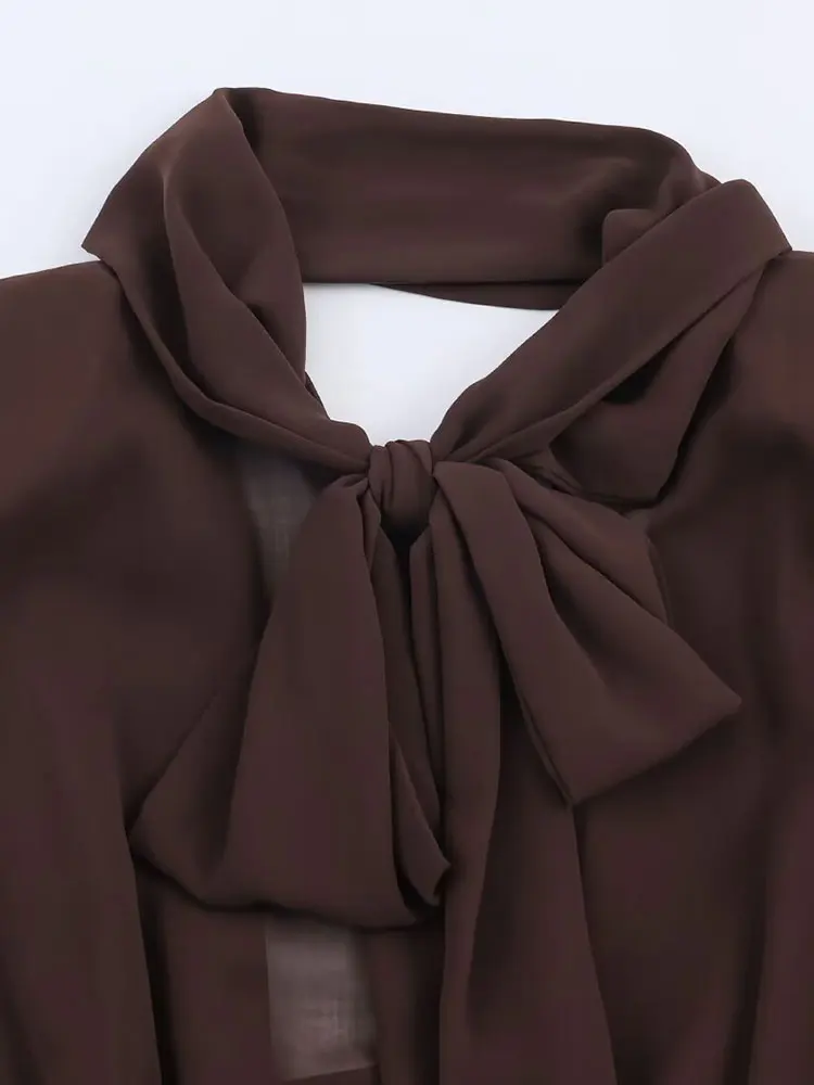 NLZGMSJ Satin Women Party Dress 2026 Spring Long Sleeve V Neck Slim A Line Extreme Short Mini Dress with Scarf