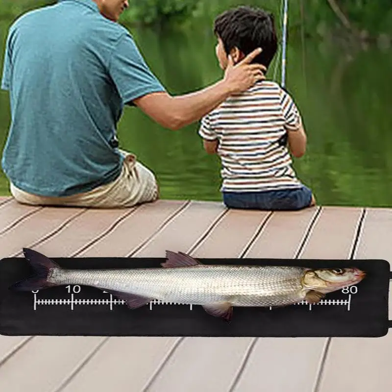 Fish Cleaning Board Precise Non-Slip Fish Measuring Mat Wear-resistant Fish Cutting Mat Black Fish Measure Board For Measuring image 2