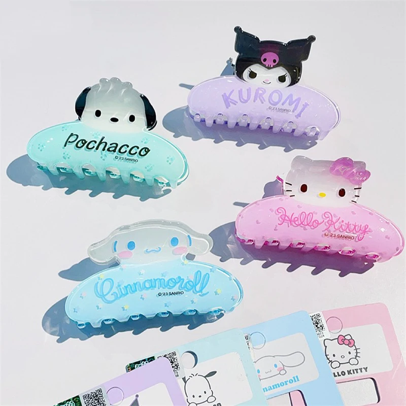 Cute Sanrio Hair Claw Fashion Shark Clip For Women Girls Sweet Hair Claws Kawaii Anime Headwear Creative Hair Accessories Gifts