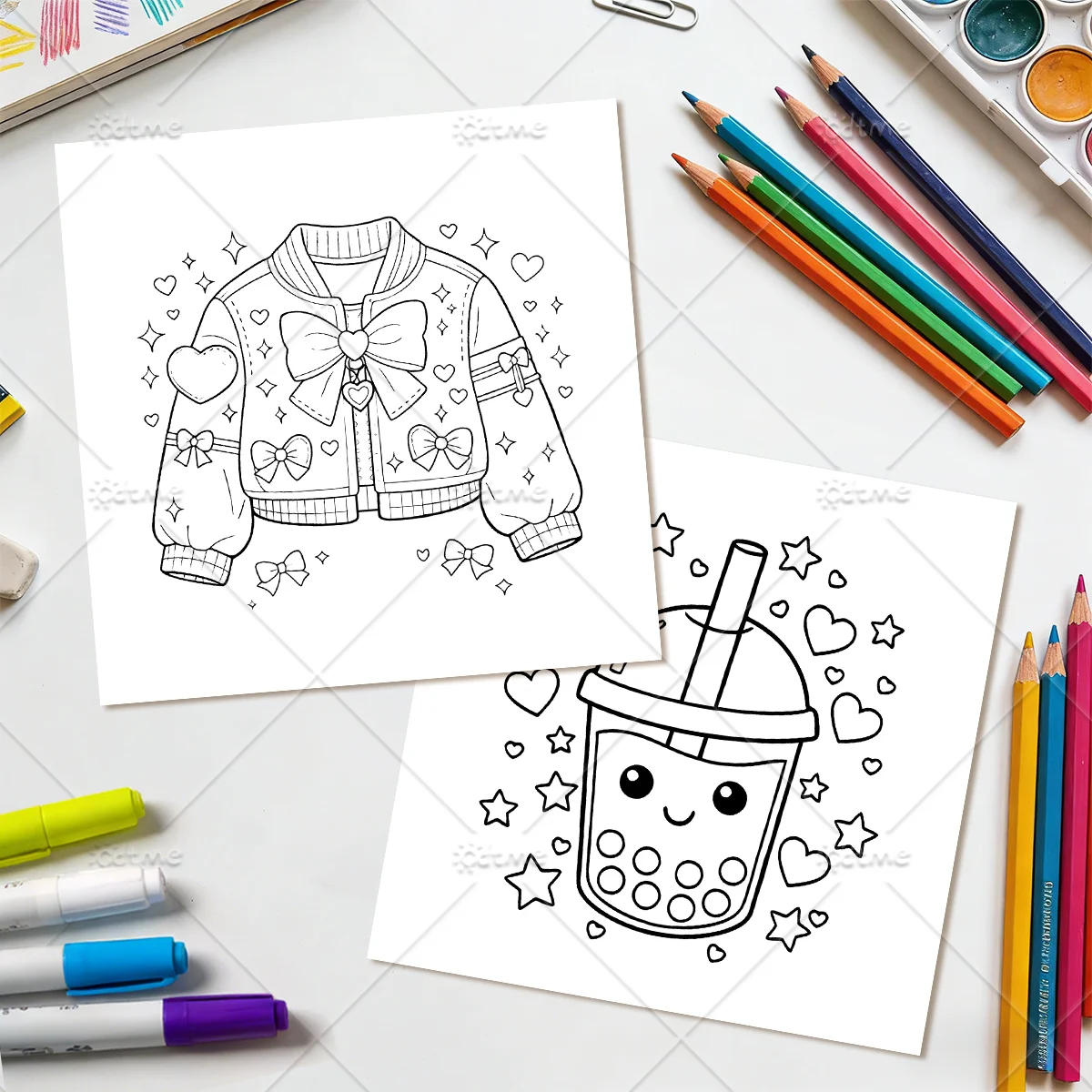 K-POP Malbuch für Erwachsene mit Cartoon-Motiven und Einfachen Mustern zur Entspannung, DIY Mal- und Zeichenbücher für Jugendliche – Detail 8