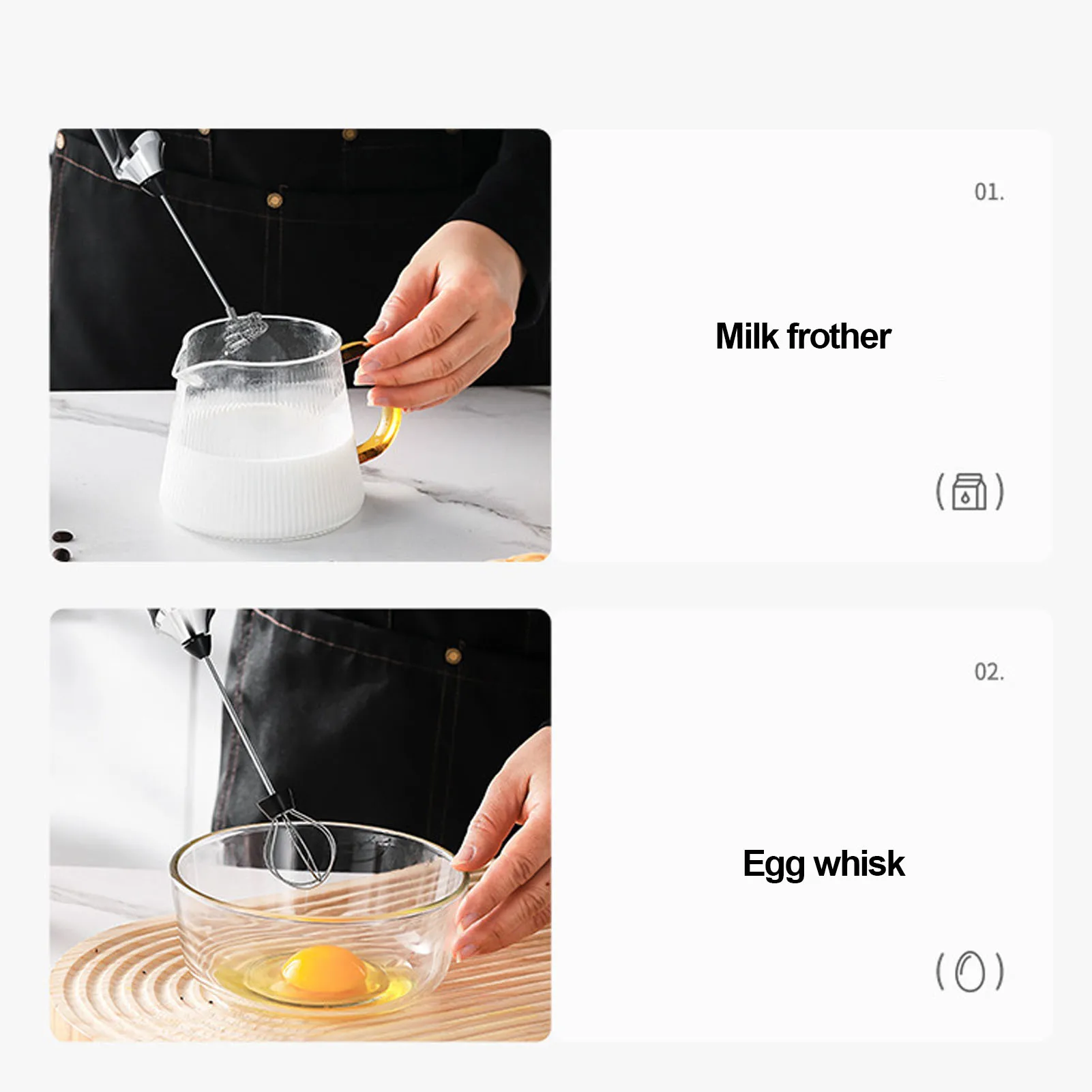 يده رغوة الحليب الكهربائية الفولاذ المقاوم للصدأ 3 سرعات USB قابلة للشحن يده خفقت خلاط مشروبات رغوة المحمولة للقهوة