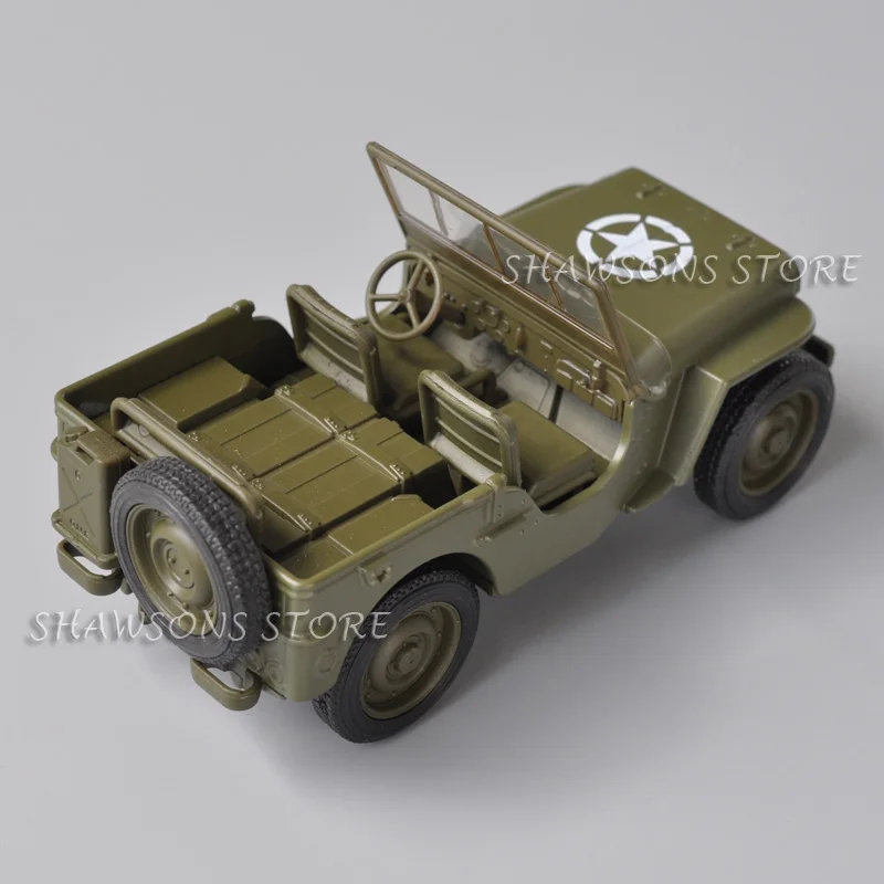 1:36 Scale Diecast Model Car Toy Military Tactical Vehicle Willys MB Pull Back Miniature Replica