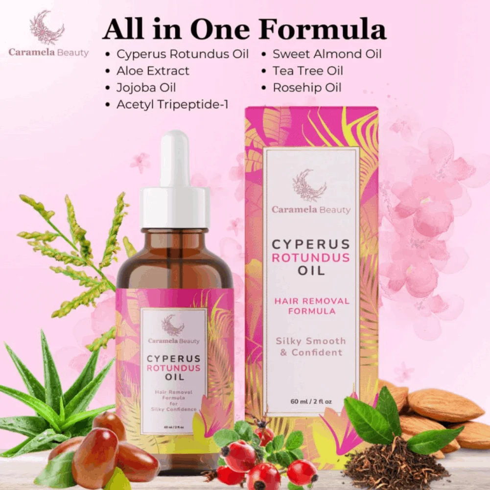 Caramela Beauty Oil for Hair Removal Soft Smooth Skin Care Deep Hydration Anti Hair Growth Inhibition After Shave Oil