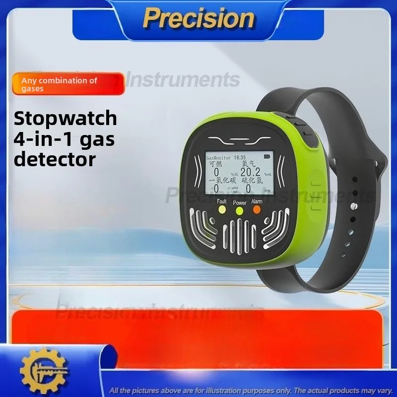 

2026 Portable Low Power 4 in 1 Gas Detector for Oxygen Hydrogen Ammonia and Formaldehyde Leak Alarm Safety Monitor for Home Use