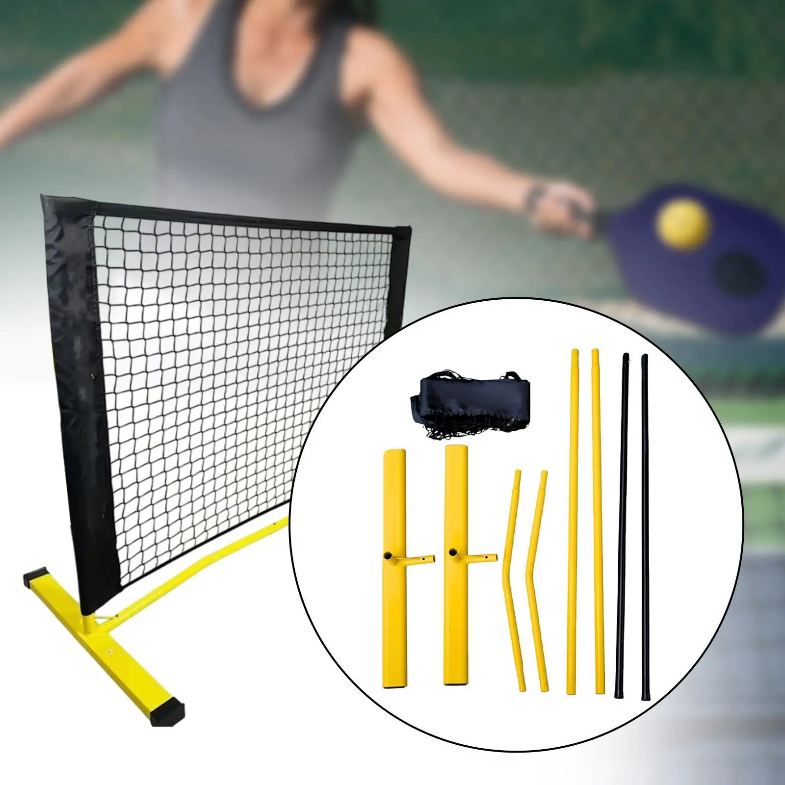 Mini Pickleball Dink Net Rebounder Portable Small Skill Improvement Practice Equipment Rebound Net for Outdoor Indoor Home