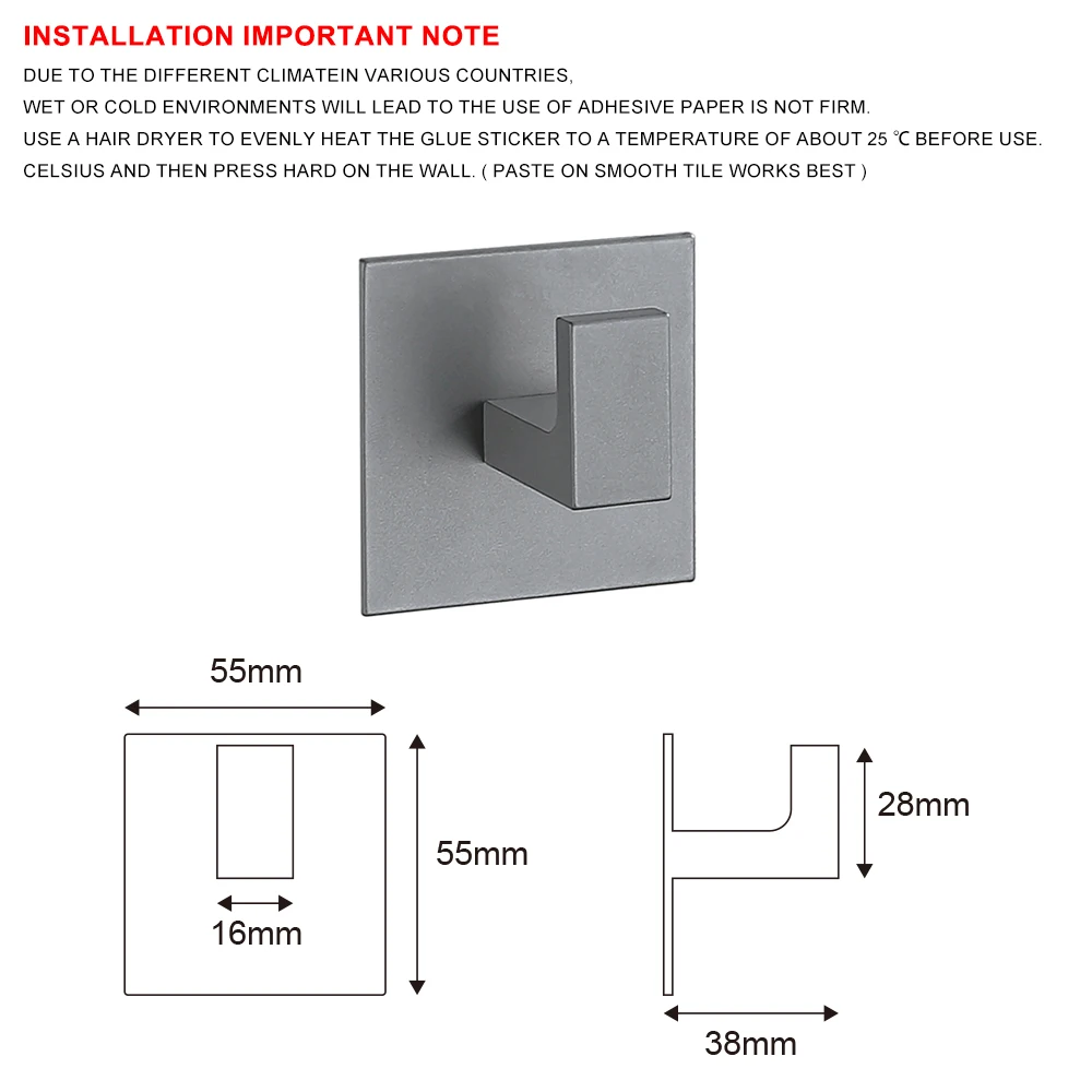 Ganchos de pared autoadhesivos para el hogar, colgador de ropa y abrigo, soporte para llaves, ducha, baño, cocina, estante de toallas, gris, 1-4