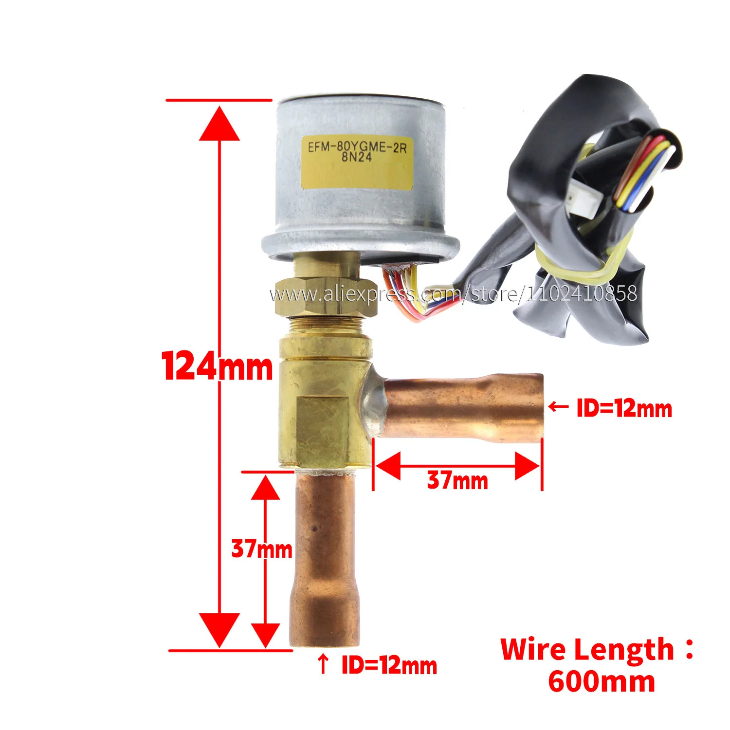 EFM-80YGME-2R 8N24 Electronic Expansion Valve Compatible With for Mitsubishi Electric Air Conditioner Parts HVAC Original tools