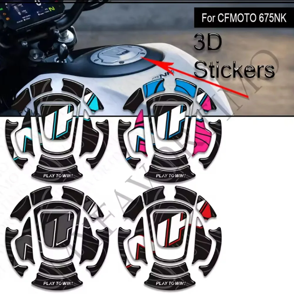 

For CFMOTO 675NK 675 NK 2024 2025 New Motorcycle Tank Pad Side Grips Gas Fuel Oil Knee Protector 3D Stickers Decals