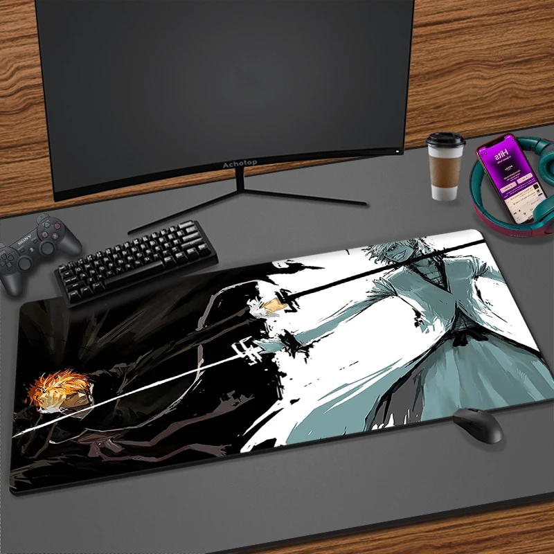 

Anime Mousepad XXL Bleach Mouse Pad Kurosaki Ichigo Large Computer Mause Mat Rubber Manga Deskmat 40x90 50x100CM Big Laptop Mats