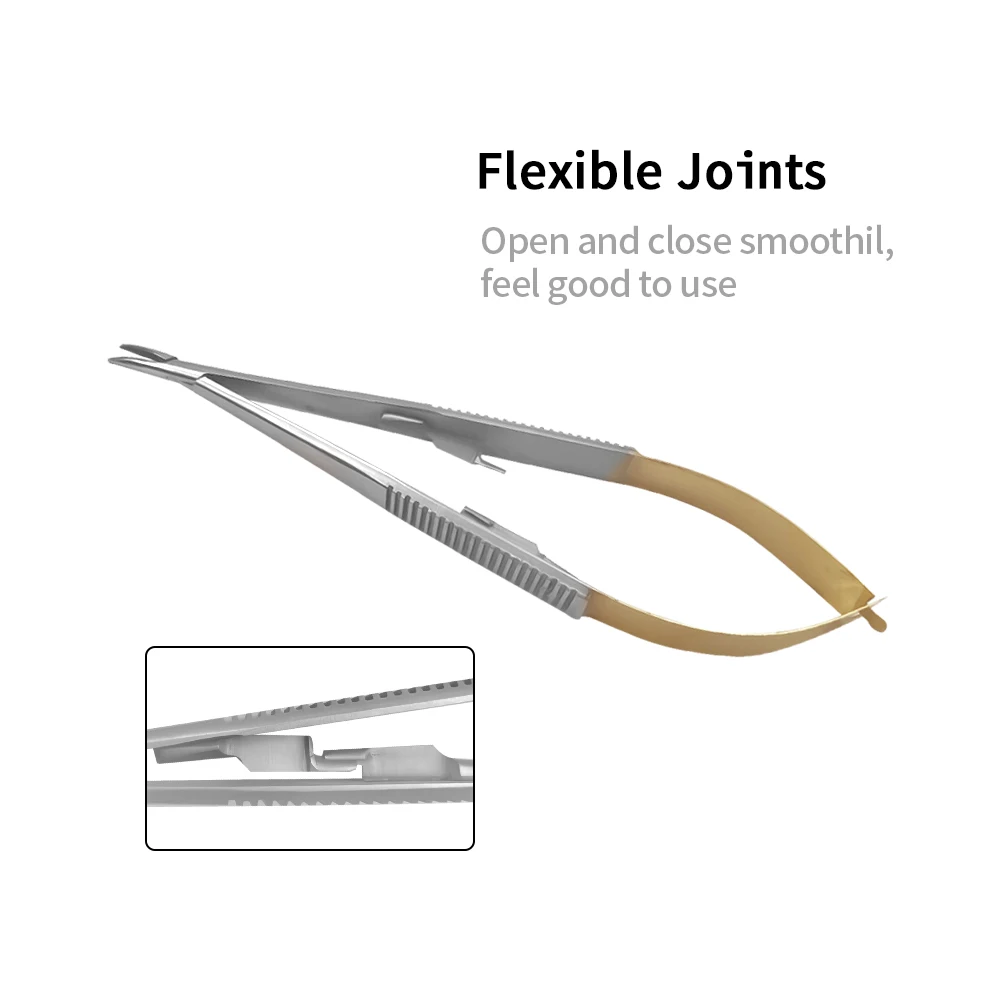 치과 카스트로비에조 바늘 고정 트위저, 교정 임플란트 포셉, 스트레이트 수술 바늘 고정 펜치, 잠금 버클 포함